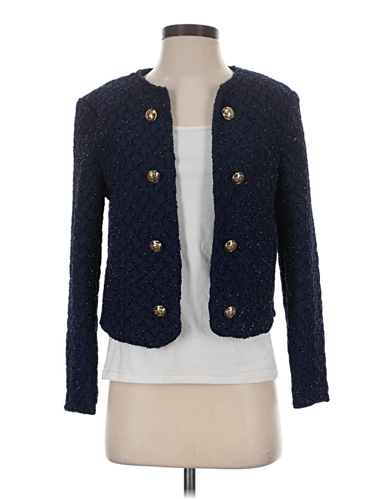 Pre-owned Shein Blazer Jacket In Blue