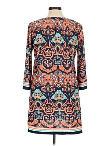 Mandarin Blue Casual Dress (view 2)
