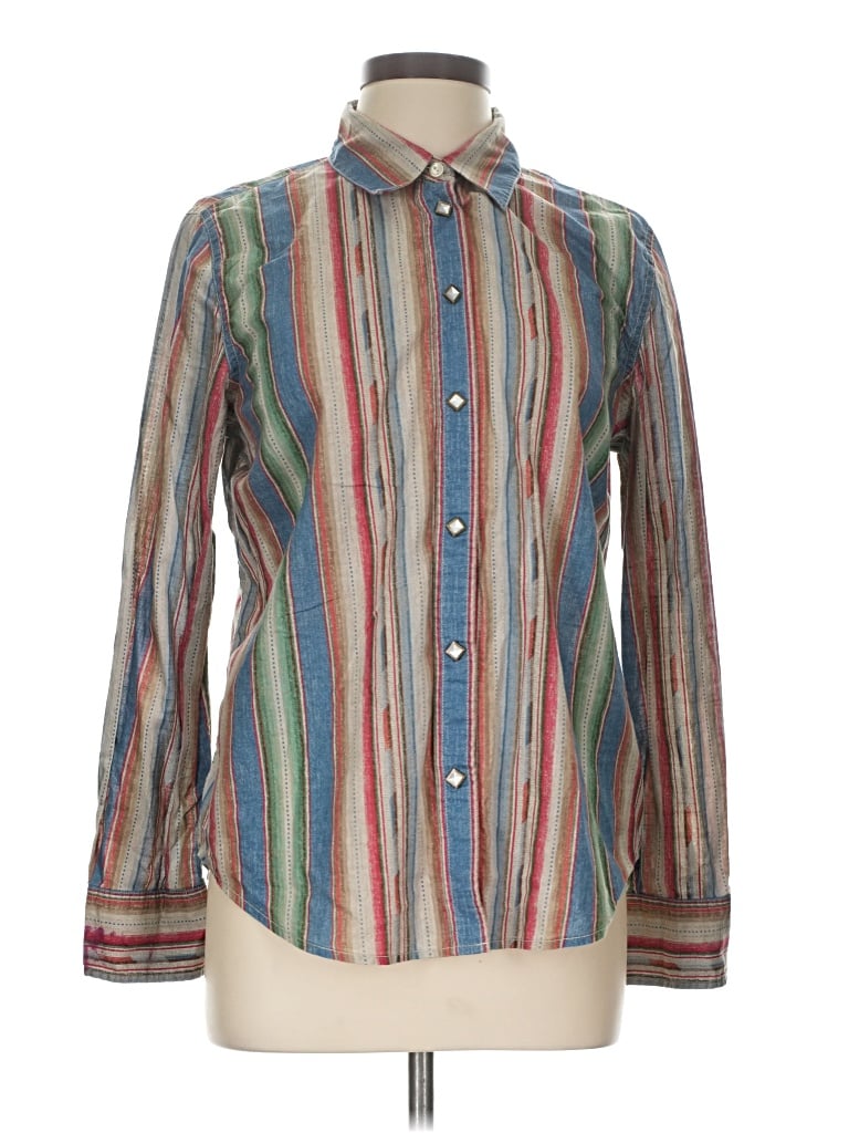 Pre-owned Lauren Jeans Co. Long Sleeve Button Down Shirt In Blue
