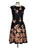 Connected Apparel Floral Brown Cocktail Dress Size 12 - photo 1