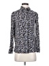 Massimo Dutti Animal Print Blue Long Sleeve Blouse Size 4 - photo 1