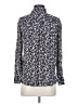 Massimo Dutti Animal Print Blue Long Sleeve Blouse Size 4 - photo 2
