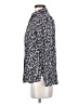 Massimo Dutti Animal Print Blue Long Sleeve Blouse Size 4 - photo 5