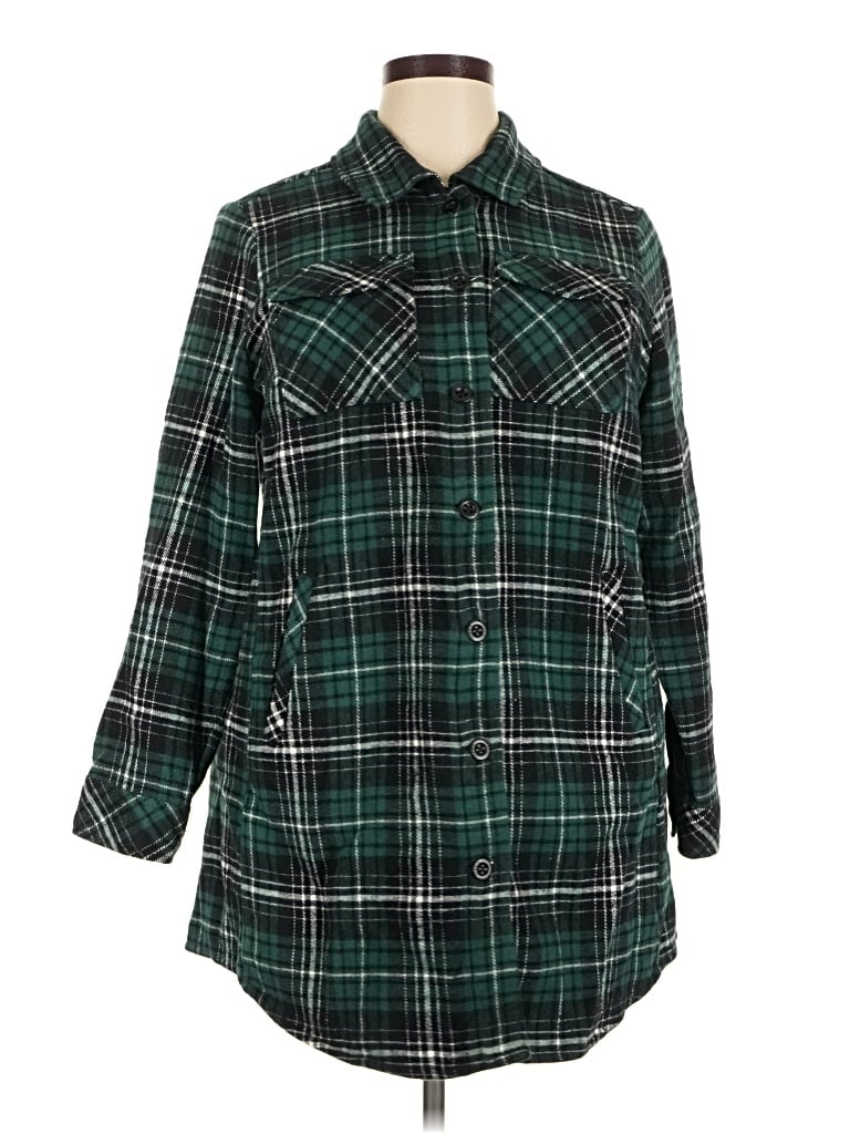 Pre-owned Torrid Fleece Jacket In Green
