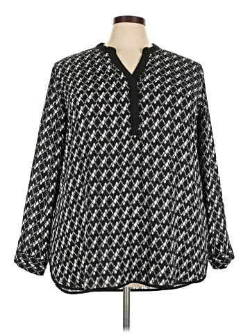 Roz & Ali Long Sleeve Blouse (view 1)