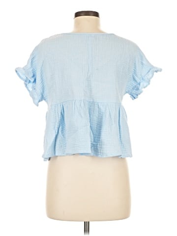Blue Rain Short Sleeve Blouse (view 2)