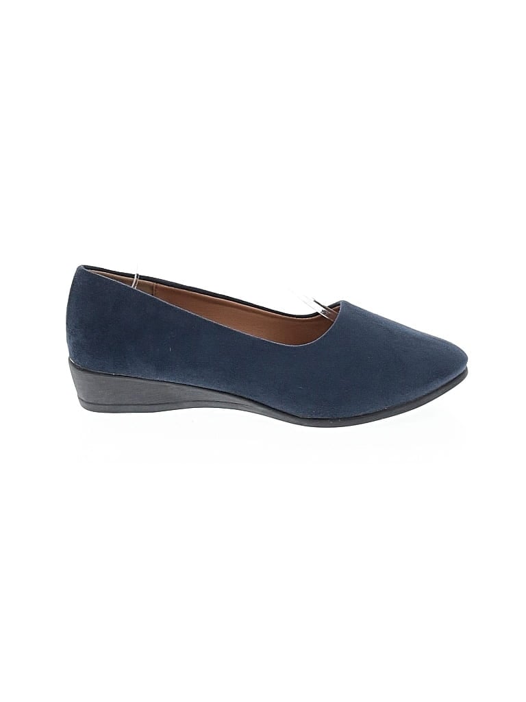 Pre-owned Assorted Brands Flats In Blue
