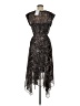 DKNY 100% Polyester Paisley Black Cocktail Dress Size 6 - photo 2