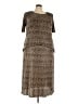 Connected Apparel 100% Polyester Brown Casual Dress Size 22 - photo 1