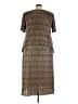 Connected Apparel 100% Polyester Brown Casual Dress Size 22 - photo 2
