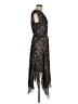 DKNY 100% Polyester Paisley Black Cocktail Dress Size 6 - photo 4