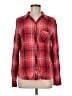 Universal Thread 100% Rayon Plaid Red Long Sleeve Button-Down Shirt Size M - photo 1