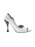 John Fluevog Graphic White Heels Size 10 - photo 1