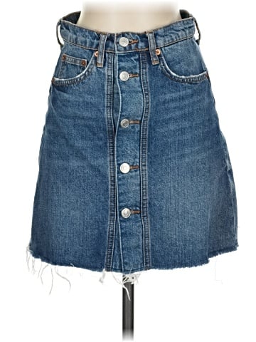 Zara Denim Skirt (view 1)