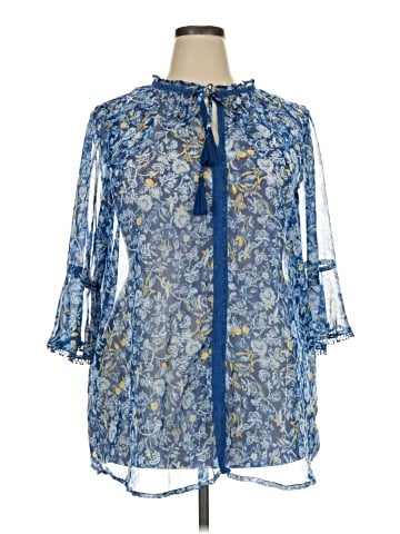 Jessica London 3/4 Sleeve Blouse (view 1)