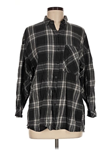 Zara Basic 3/4 Sleeve Button-Down Shirt (view 1)