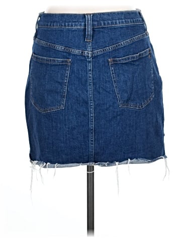 Madewell Stretch Denim Straight Mini Skirt: Step-Hem Edition (view 2)