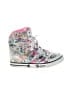 Assorted Brands Graphic Floral Silver White Sneakers Size 8 1/2 - photo 1