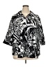 Alia 100% Polyester Tropical Black 3/4 Sleeve Blouse Size 22 - photo 1