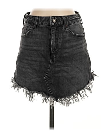 Pins and Needles Denim Skirt (view 1)