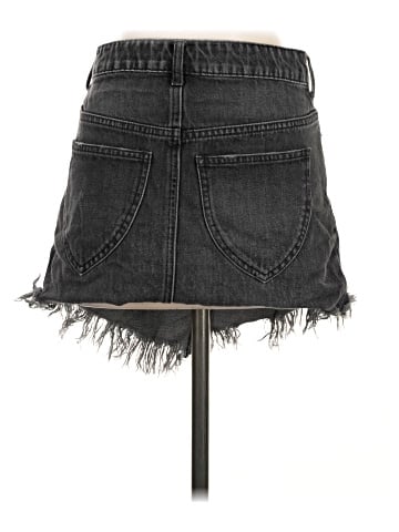 Pins and Needles Denim Skirt (view 2)
