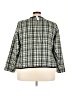 Talbots Tweed Ivory Green Blazer Size 22 Petite - photo 2