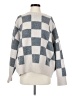 OAK + FORT Checkered-gingham Gray Pullover Sweater Size XS - photo 1