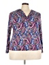Talbots Paisley Purple 3/4 Sleeve Blouse Size 3X - photo 1