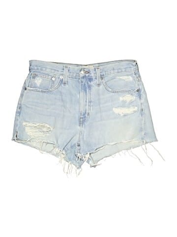 Madewell Relaxed Denim Shorts in Lemar Wash: Ripped Edition (view 1)