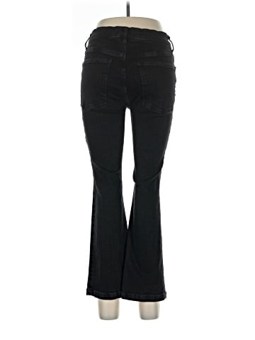 Madewell Kick Out Crop Jeans in Black Rinse Wash (view 2)