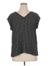 DR2 100% Polyester Polka Dots Black Short Sleeve Blouse Size XL - photo 1