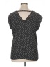 DR2 100% Polyester Polka Dots Black Short Sleeve Blouse Size XL - photo 2