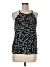 Express 100% Polyester Black Silver Sleeveless Blouse Size M - photo 1