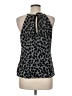 Express 100% Polyester Black Silver Sleeveless Blouse Size M - photo 2