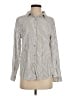 Sigrid Olsen Stripes Ivory Long Sleeve Button-Down Shirt Size S - photo 1