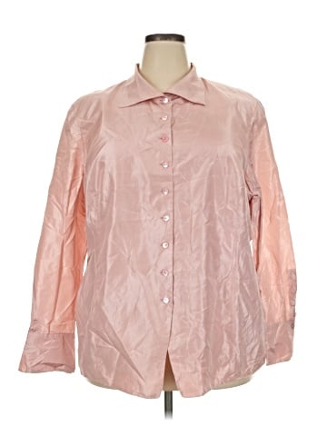 Dana Buchman Long Sleeve Silk Top (view 1)