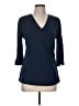 JM Collection Blue 3/4 Sleeve Top Size M - photo 1