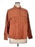 Old Navy Solid Brown Long Sleeve Button-Down Shirt Size XL - photo 1