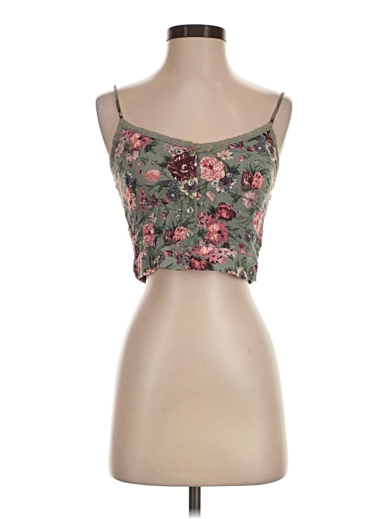 Pre-owned Full Tilt Tank Top Green Strapless Neckline Tops