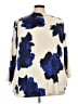Lane Bryant 100% Polyester Floral Blue Ivory 3/4 Sleeve Blouse Size 22 - photo 1