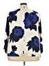 Lane Bryant 100% Polyester Floral Blue Ivory 3/4 Sleeve Blouse Size 22 - photo 2