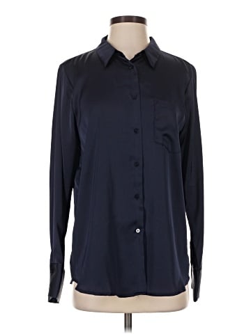 Aqua Long Sleeve Blouse (view 1)