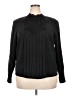 Essentials 100% Polyester Black Long Sleeve Blouse Size 18 - photo 1