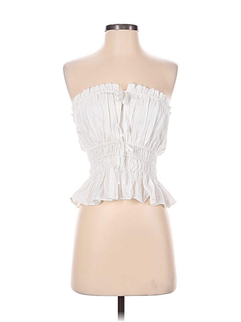 Pre-owned Astr Tube Top White Strapless Neckline Tops