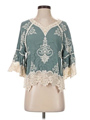 Democracy 3/4 Sleeve Blouse (view 1)