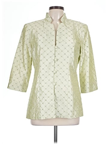 Sara Campbell 3/4 Sleeve Silk Top (view 1)