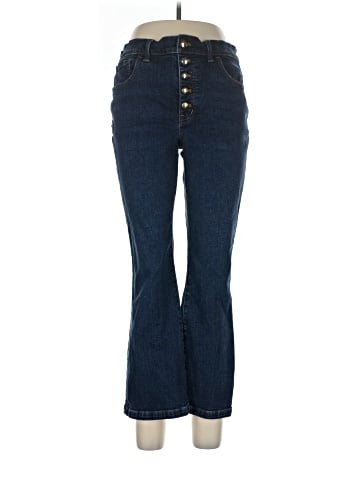 Madewell Kick Out Crop Jeans in Larkspur Wash (view 1)
