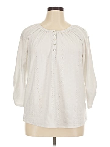 NY Collection 3/4 Sleeve Blouse (view 1)