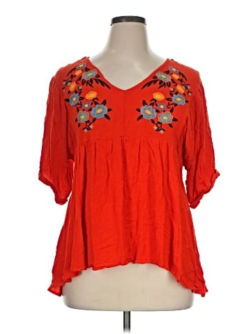 Umgee Short Sleeve Blouse (view 1)