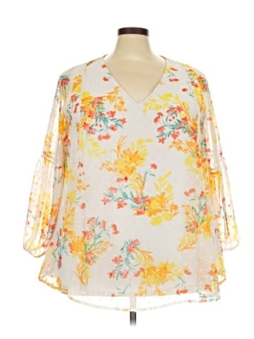 Jessica London 3/4 Sleeve Blouse (view 1)